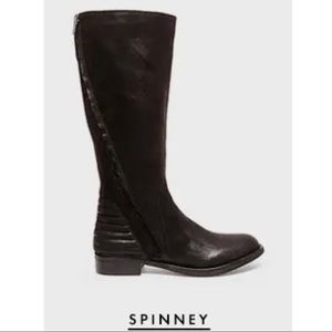 Steve Madden Spinney Black Leather Boots size 8.5